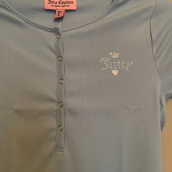 Juicy Couture, S, Cropped Henley Tee. - Picture 3 of 7